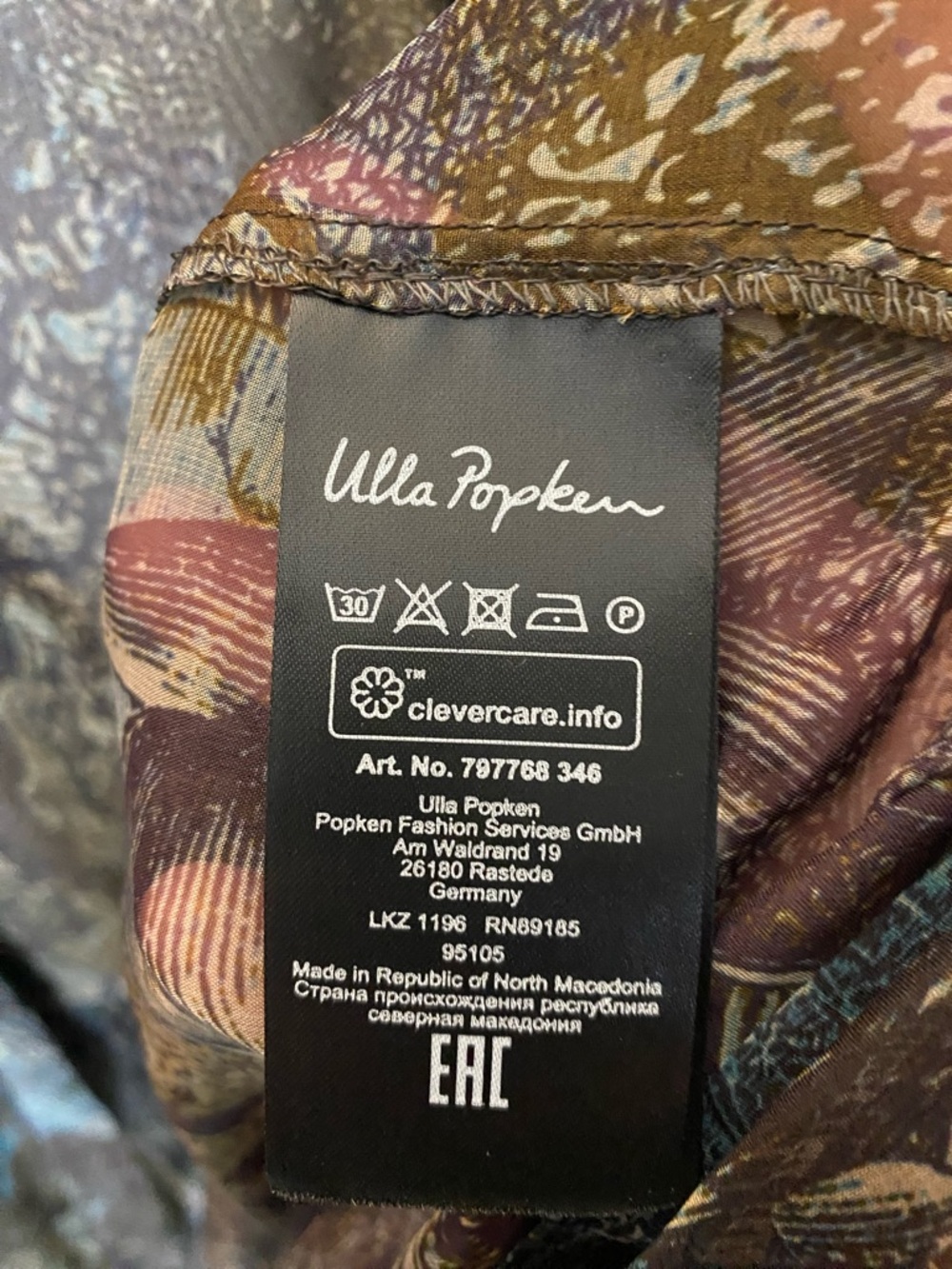 New Selection by Ulla Popken Sheer Tunic Blouse/ Shirt Dress w/ a Forest Design - Picture 3 of 10